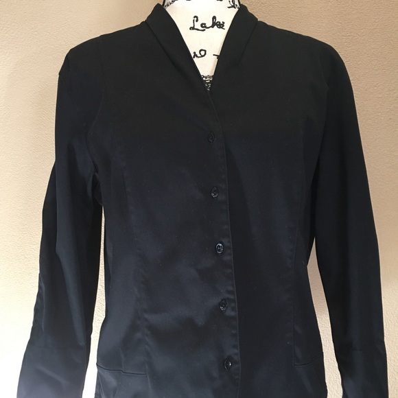 Talbots Jackets & Blazers - Talbots black stretch button up blazer/shirt